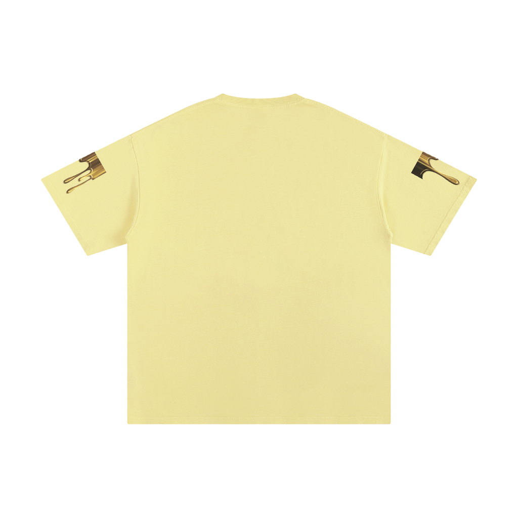 Abstract Pure Gold Cotton T-Shirt