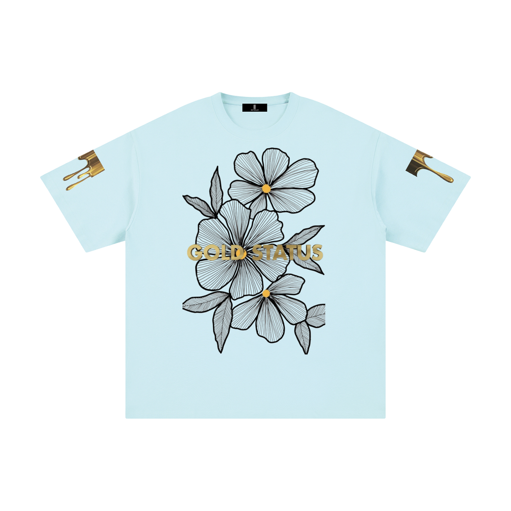 Abstract Pure Gold Cotton T-Shirt