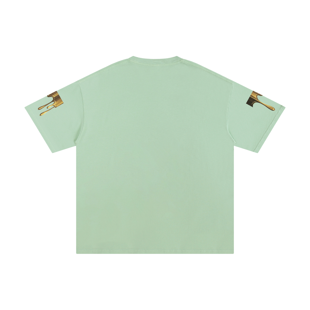Abstract Pure Gold Cotton T-Shirt
