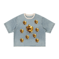 Unisex Vintage Wash Boxy Roue Soom Denim T-hemp
