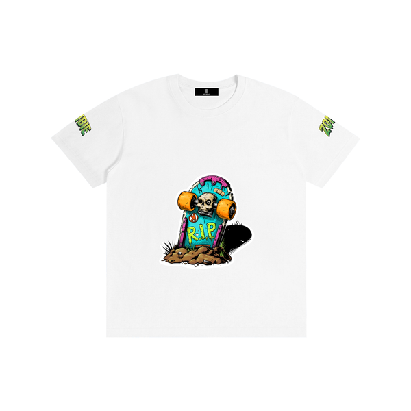 Skull Skateboard Pure Cotton Unisex T-Shirt