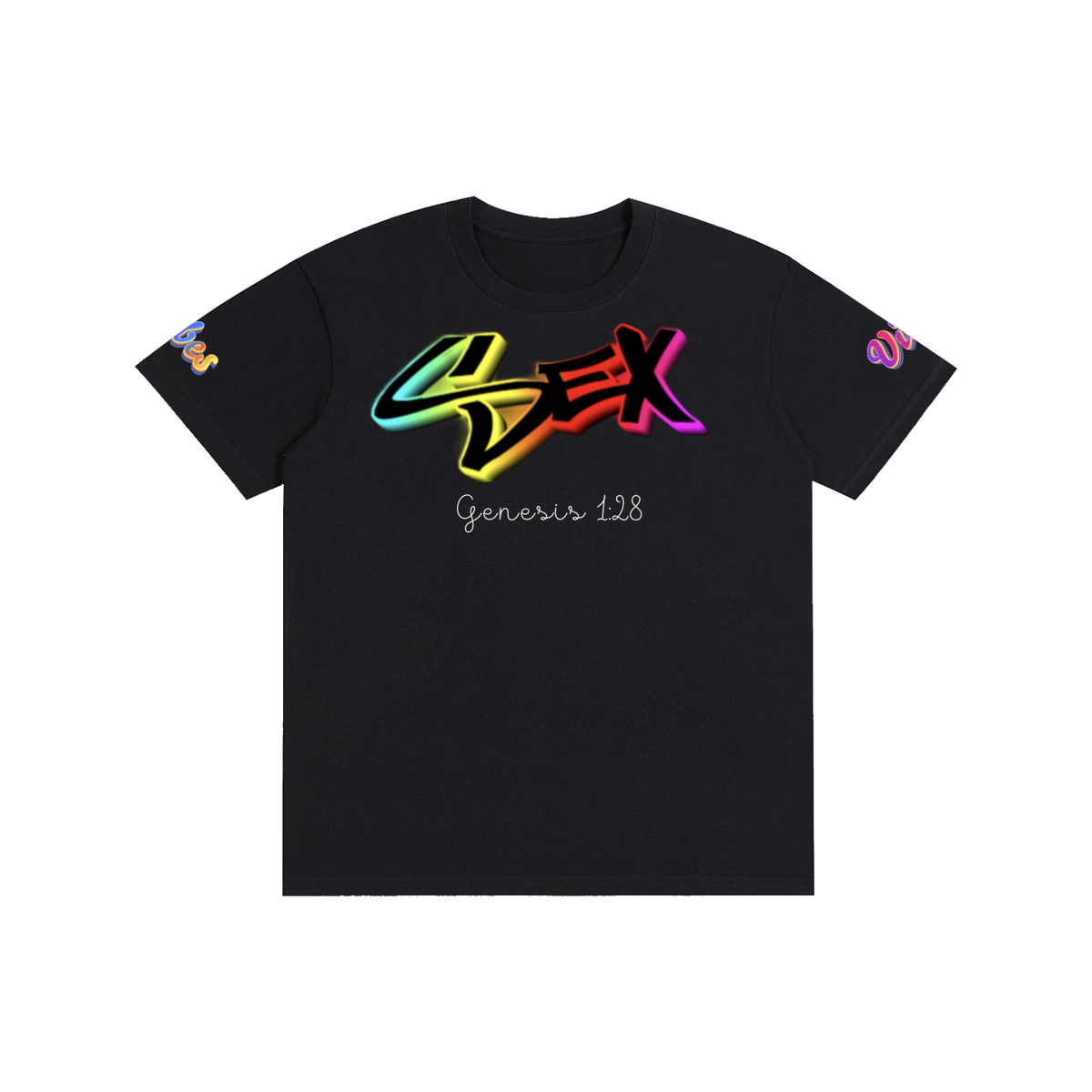 Graffiti-style Pure Cotton Unisex T-Shirt