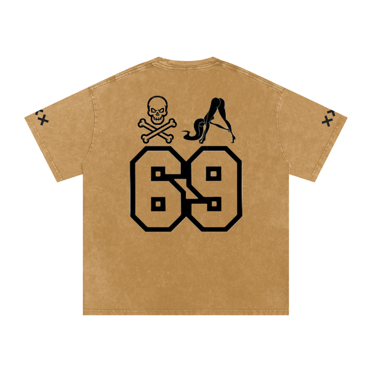 69 Snow Washed Oversized Cotton T-Shirt