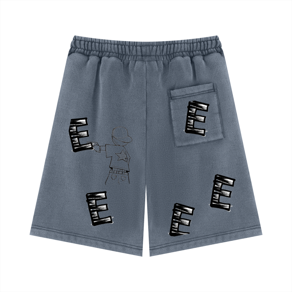 Unisex Vintage Wash Fleece Shorts
