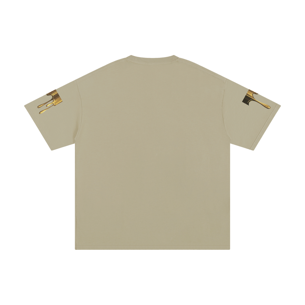 Abstract Pure Gold Cotton T-Shirt