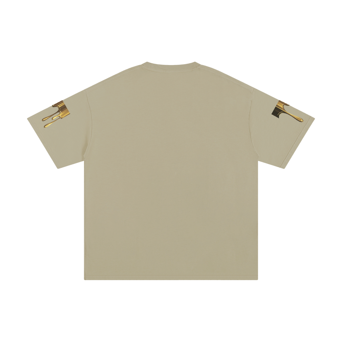 Abstract Pure Gold Cotton T-Shirt