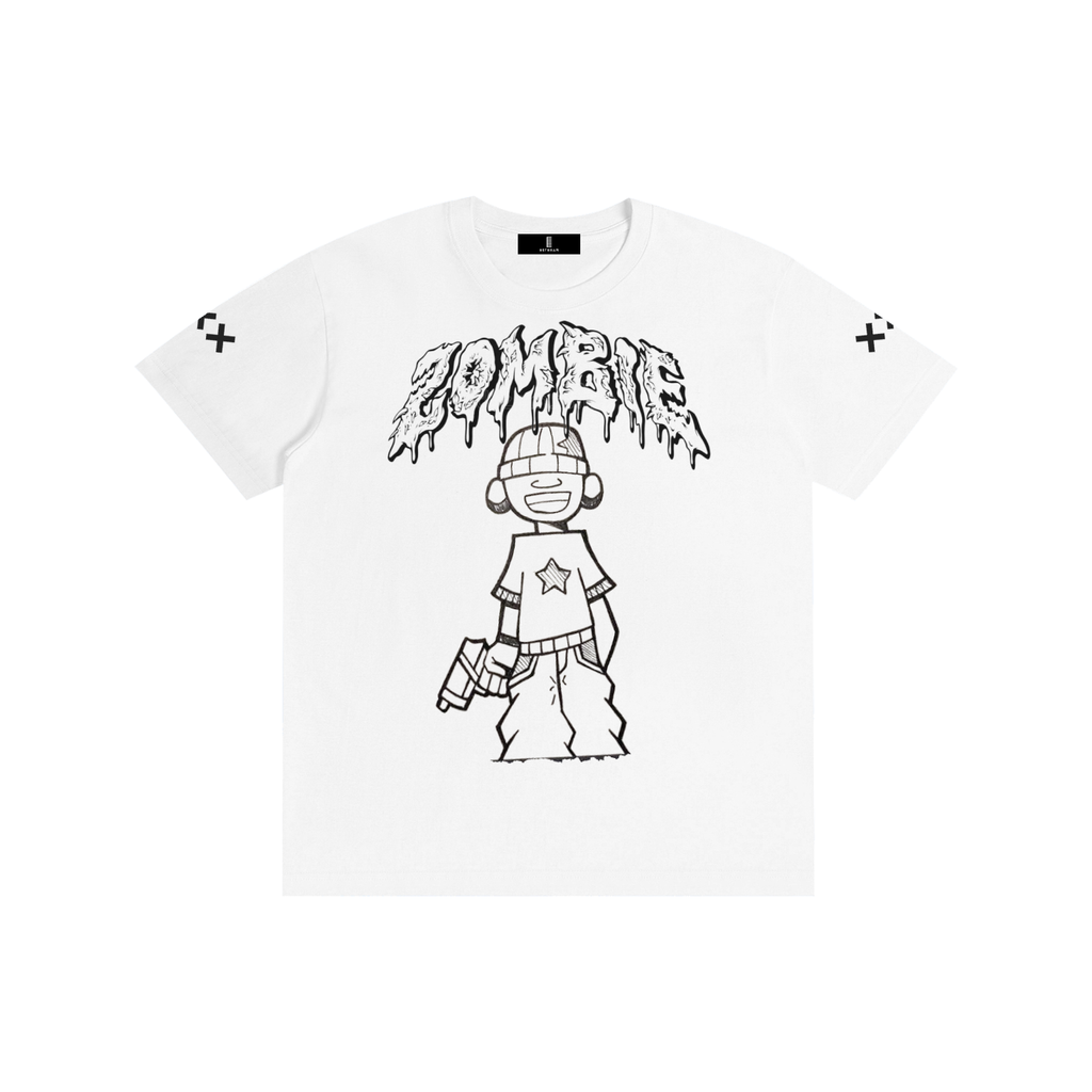 Spotprent Zombie Suiwer Katoen Unisex T-hemp
