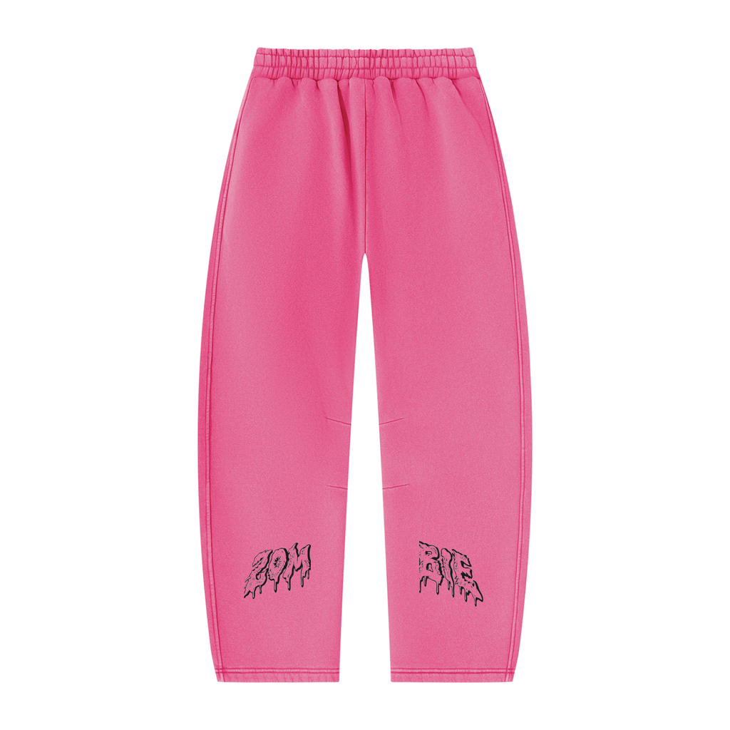 Unisex Vintage Wash Barrel Leg Fleece Sweatpants