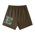 Unisex Earth Tone Loose Fit Cotton Shorts