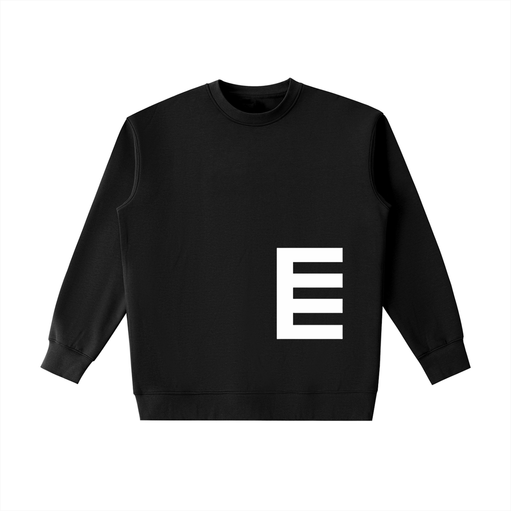 Essential Heavyweight Crewneck Black Sweatshirt
