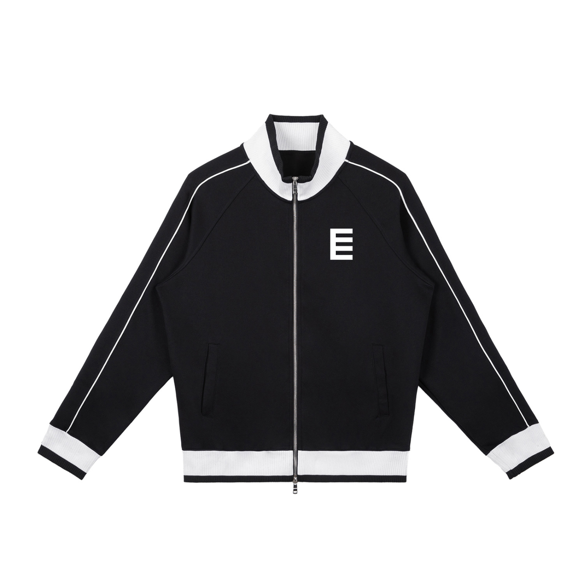 Color Block Raglan Sleeve Zip Track Jacket