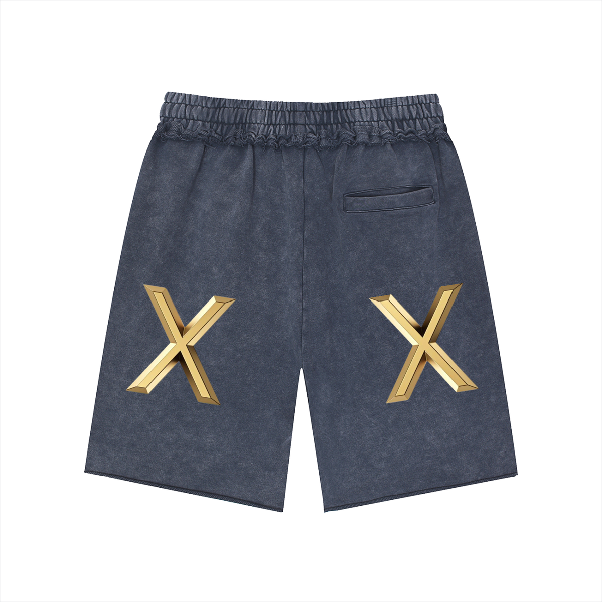 Unisex Mineral Wash Raw Edge Shorts