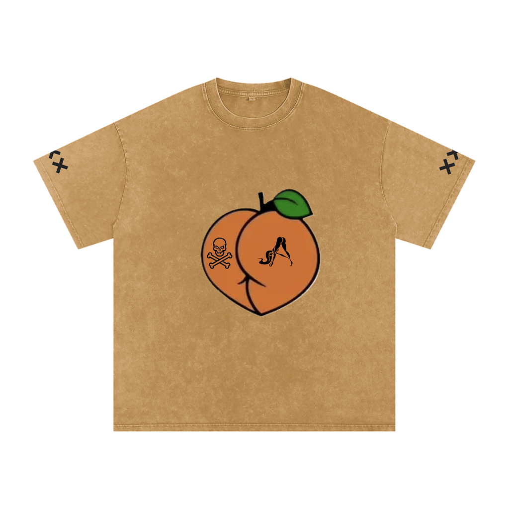 Bold Snow Washed Oversized Cotton T-Shirt