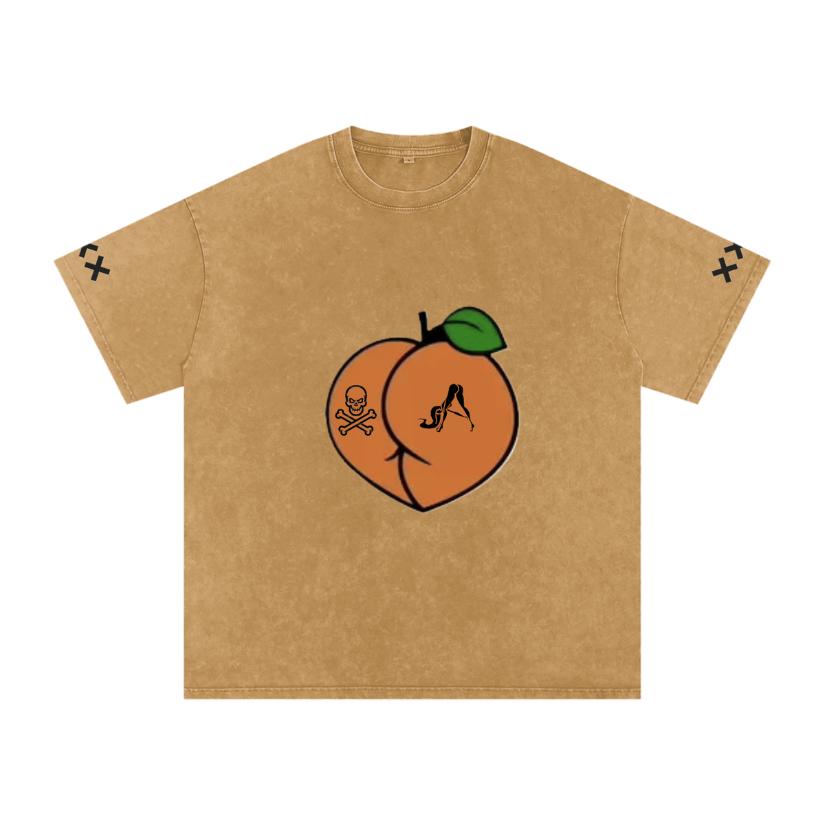 Bold Snow Washed Oversized Cotton T-Shirt