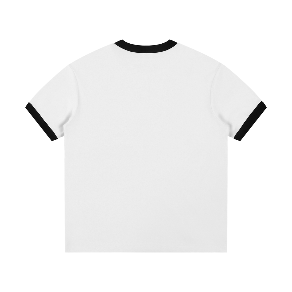 69 Contrast Edge Ribbed Crewneck T-Shirt